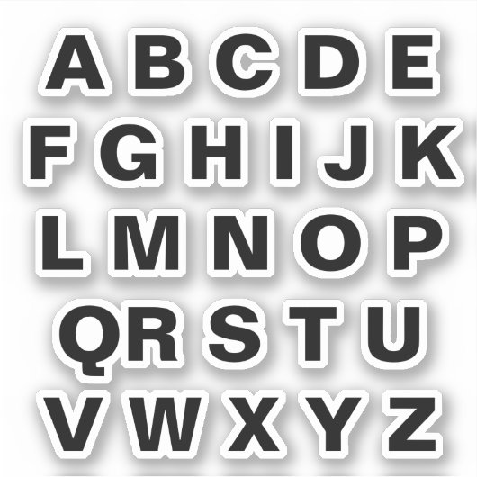 Alphabet Label Kids lernen Sticker (Vorderseite)