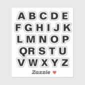 Alphabet Label Kids lernen Sticker (Blatt)
