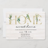 Alphabet Leaf Housewarming Einladung (Vorderseite)