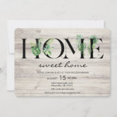 Alphabet Leaf Zuhause Housewarming Einladung (Vorderseite)