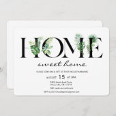 Alphabet Leaf Zuhause Housewarming Einladung (Vorne/Hinten)