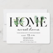 Alphabet Leaf Zuhause Housewarming Einladung (Vorderseite)