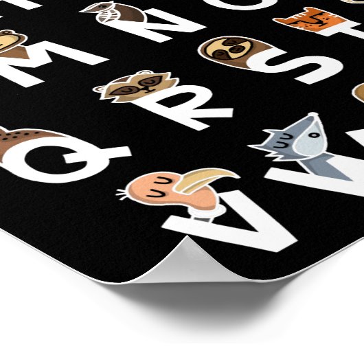 Alphabet Learning Kids Animals ABCs Poster (Ecke)