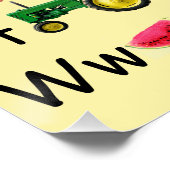 Alphabet lernt ABCs 123 Bilddiagramm vor der Schul Poster (Ecke)