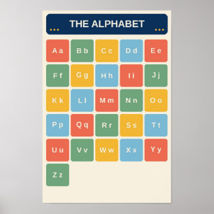 Alphabet-Lerntafel A-Z Poster
