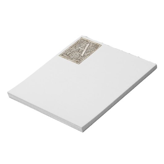 Alphabet Letter A Notepad Notizblock (Rotiert)
