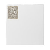 Alphabet Letter A Notepad Notizblock (Vorderseite)