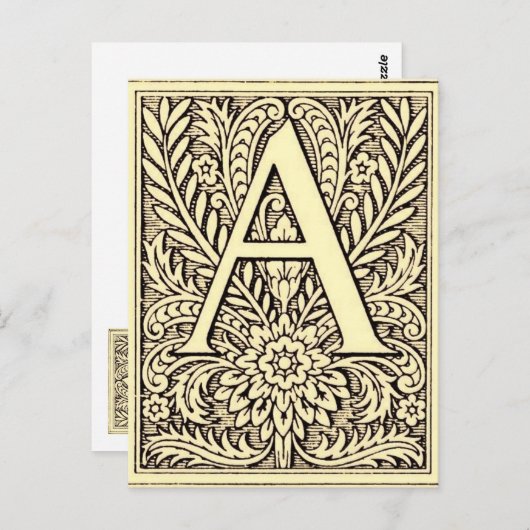 Alphabet Letter A Postkarte (Vorne/Hinten)