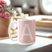 Alphabet Letter Blush Pink Mit Monogramm Kaffee Ta Kaffeetasse