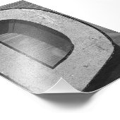 Alphabet Letter D4 Black and White 4x6 Fotodruck (Ecke)