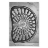 Alphabet Letter D9 Schwarz und Weiß 4x6 Fotodruck (Vorne)