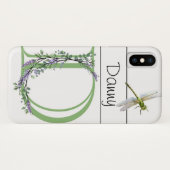 Alphabet Letter D Lavender Eucalyptus Dragonfly Case-Mate iPhone Hülle (Rückseite (Horizontal))