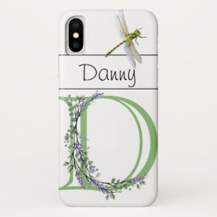 Alphabet Letter D Lavender Eucalyptus Dragonfly Case-Mate iPhone Hülle