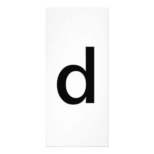 Alphabet Letter D Learning Bildung Card Werbekarte (Hinten)