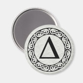 Alphabet Letter Delta Magnet (Vorderseite/Rückseite)
