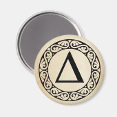 Alphabet Letter Delta Magnet (Vorderseite/Rückseite)