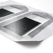 Alphabet Letter Fotografie B5 Schwarz und Weiß 4x6 (Ecke)