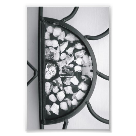 Alphabet Letter Fotografie D5 Schwarz/Weiß 4x6 (Vorne)