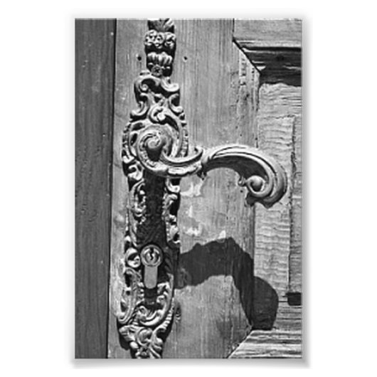 Alphabet Letter Fotografie R7 Schwarz und Weiß 4x6 (Vorne)