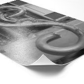 Alphabet Letter Fotografie S5 Schwarz und Weiß 4x6 (Ecke)