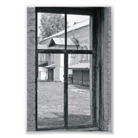 Alphabet Letter Fotografie T7 Schwarz und Weiß 4x6 (Vorne)