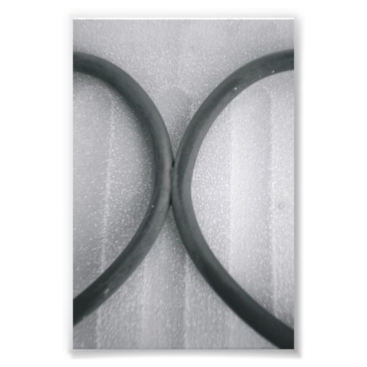 Alphabet Letter Fotografie X4 Schwarz und Weiß 4x6 (Vorne)