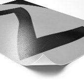 Alphabet Letter Fotografie Z1 Schwarz und Weiß 4x6 (Ecke)