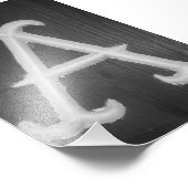 Alphabet Letter Fotografy A10 Black & White 4x6 Fotodruck (Ecke)