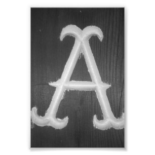 Alphabet Letter Fotografy A10 Black & White 4x6 Fotodruck