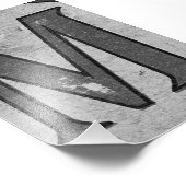 Alphabet Letter Fotografy M3 Black and White 4x6 Fotodruck (Ecke)