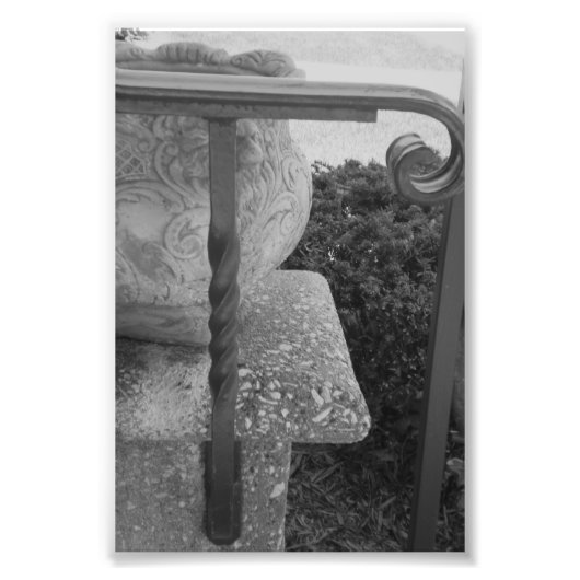 Alphabet Letter Fotografy T1 Black and White 4x6 Fotodruck (Vorne)