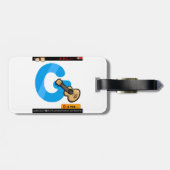 Alphabet Letter G is for Guitar Gepäckanhänger (Rückseite horizontal)