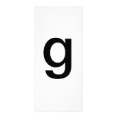Alphabet Letter G Learning Bildung Card Werbekarte (Hinten)
