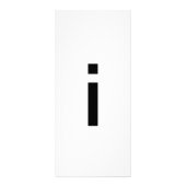 Alphabet Letter i Learning Bildung Card Werbekarte (Hinten)