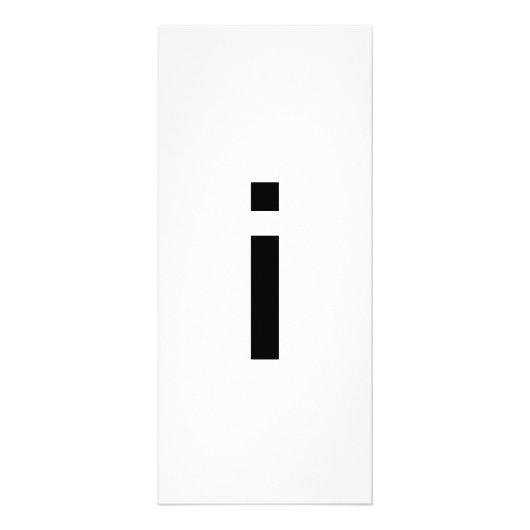 Alphabet Letter i Learning Bildung Card Werbekarte (Hinten)