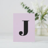 Alphabet Letter | Individuell Minimalistisch Moder Postkarte (Stehend Vorderseite)