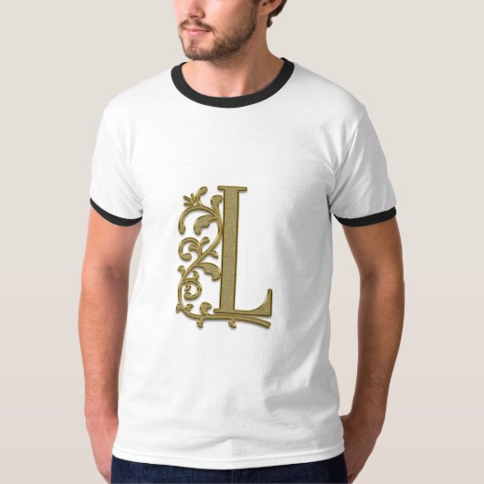 Alphabet Letter Initial T-Shirt (Vorderseite)
