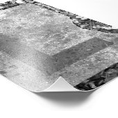 Alphabet Letter L Fotografy Black & White Fotodruck (Ecke)