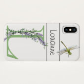 Alphabet Letter L Lavender Eucalyptus Dragonfly Case-Mate iPhone Hülle (Rückseite (Horizontal))
