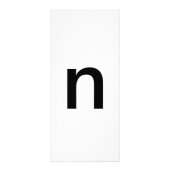 Alphabet Letter N Learning Bildung Card Werbekarte (Hinten)