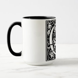 Alphabet Letter O on Tasse im Renaissancestil