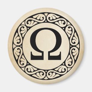 Alphabet Letter Omega Magnet