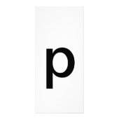 Alphabet Letter P Learning Bildung Card Werbekarte (Hinten)
