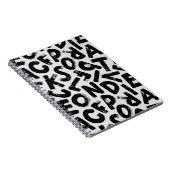 Alphabet Letter Pattern Notizblock (Rechte Seite)