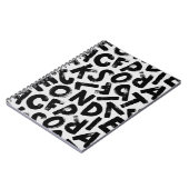 Alphabet Letter Pattern Notizblock (Linke Seite)