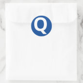 Alphabet Letter "Q" Aufkleber (Tasche)
