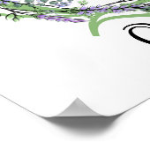 Alphabet Letter Q Lavender Eucalyptus Kinderzimmer Poster (Ecke)