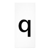 Alphabet Letter Q Learning Bildung Card Werbekarte (Hinten)