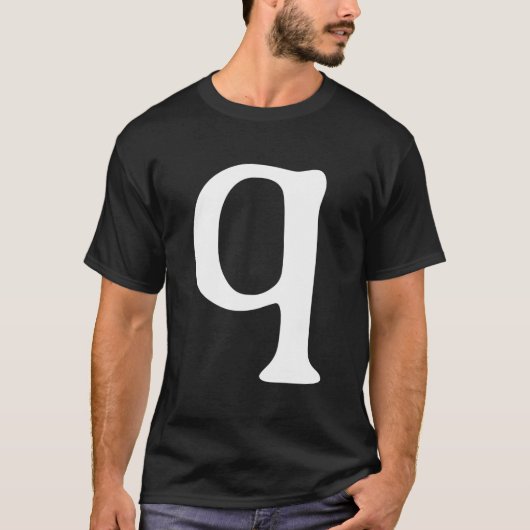 Alphabet Letter Q Q Halloween Carnival T-Shirt (Vorderseite)
