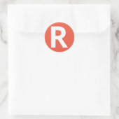 Alphabet Letter "R" Aufkleber (Tasche)